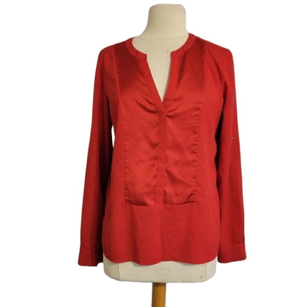 Calvin klein long Sleeve V Neck  blouse  sz M